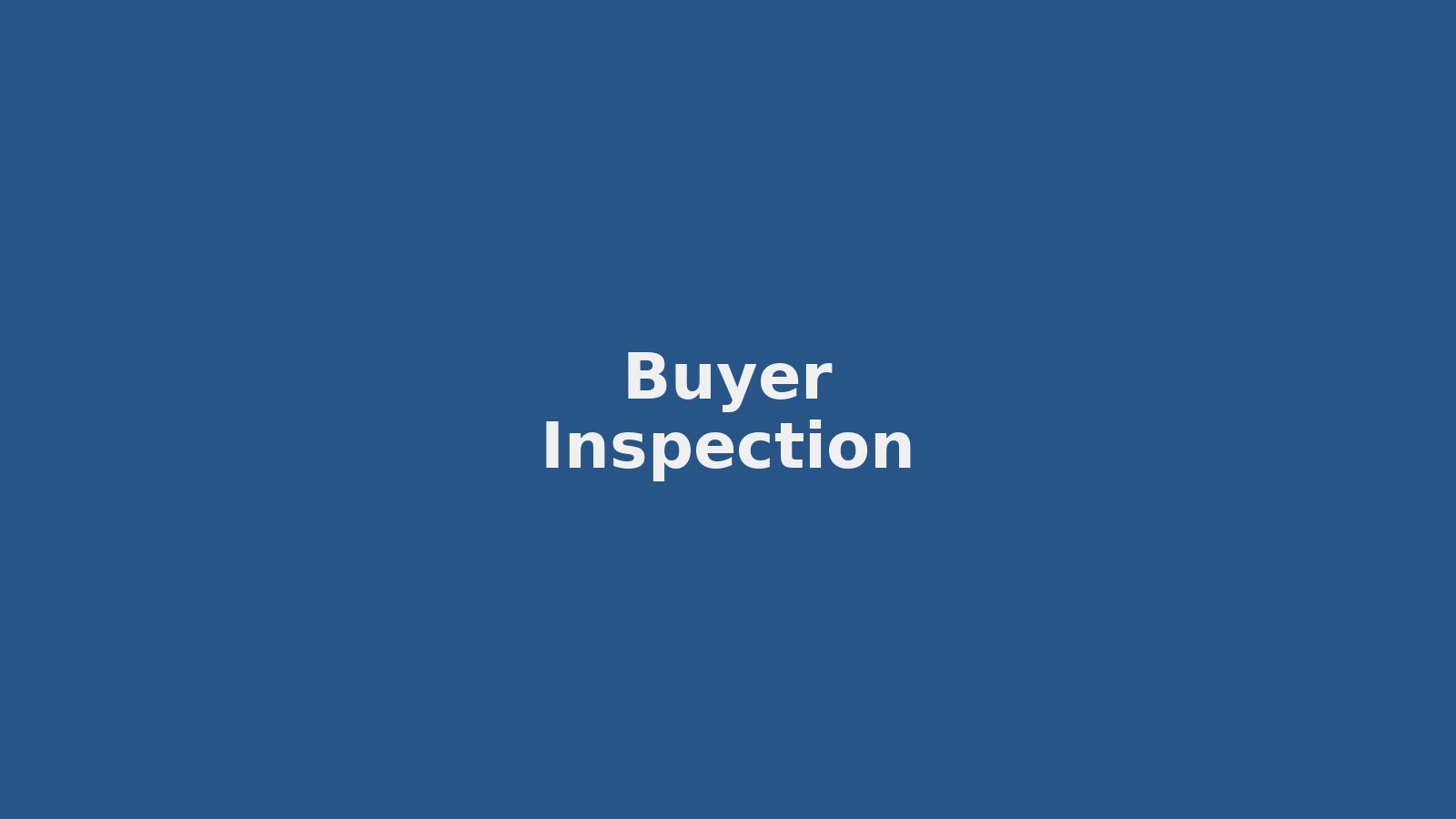 Carlsbad buyer inspection