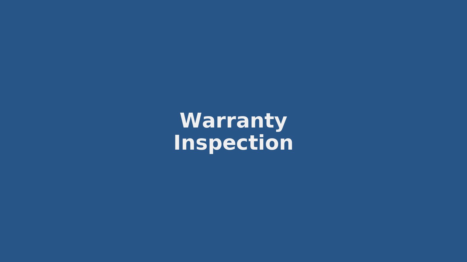 Carlsbad builder warranty inspection
