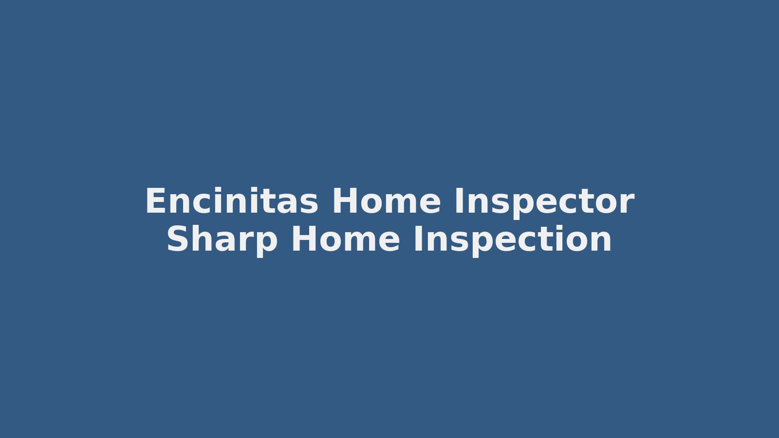 Encinitas home inspector coastal property