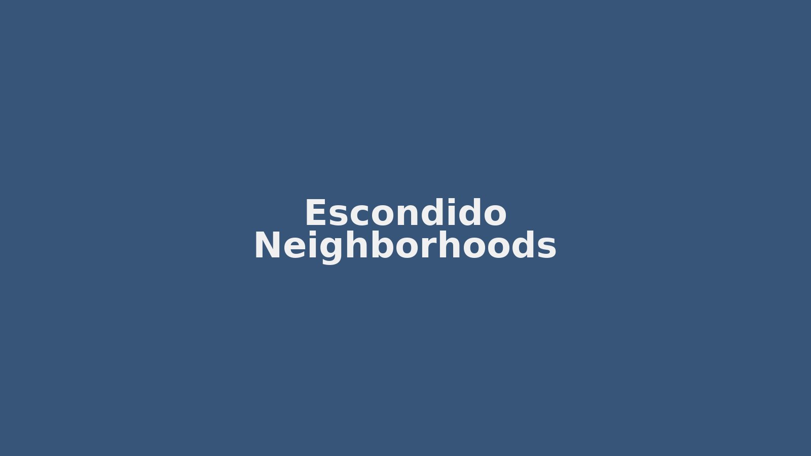 Escondido hills and valley