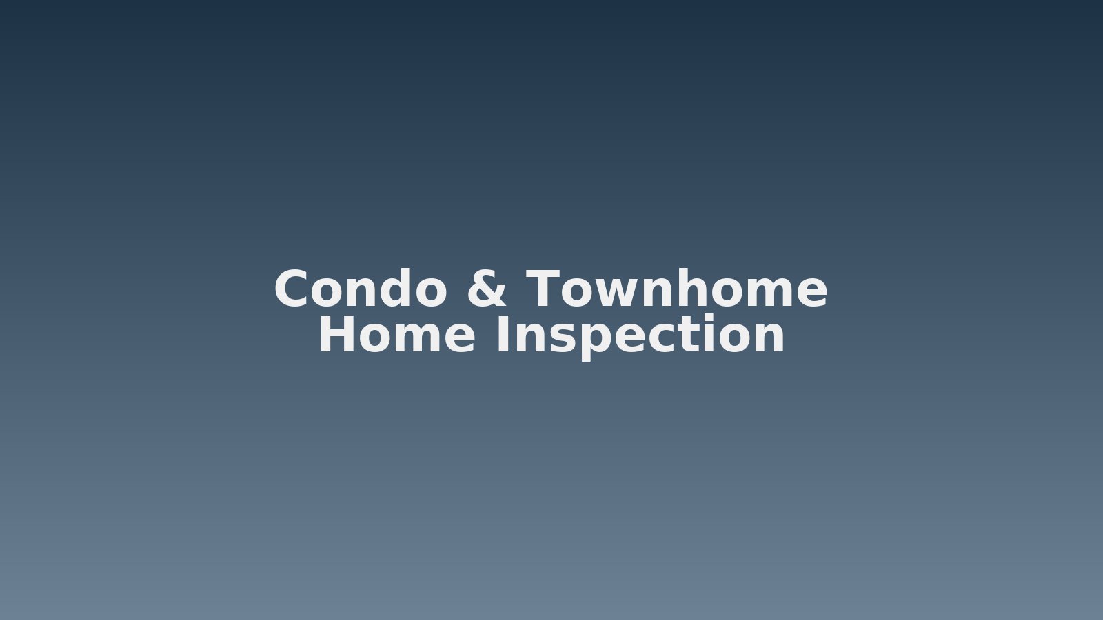 San Diego condo and townhome inspection