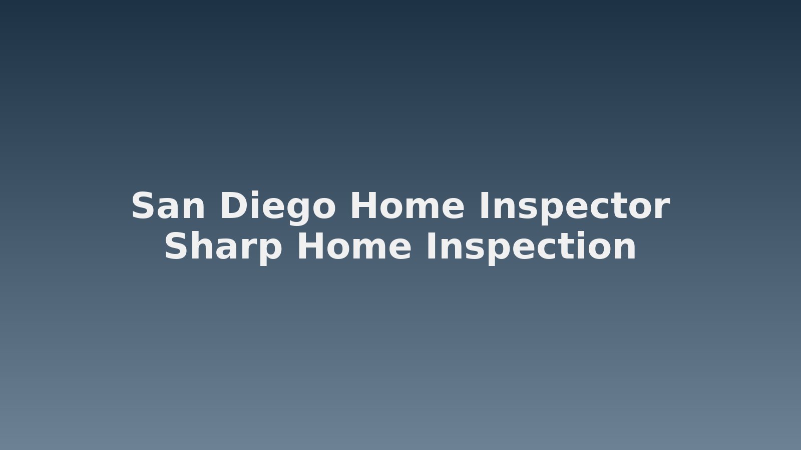 San Diego home inspector examining exterior